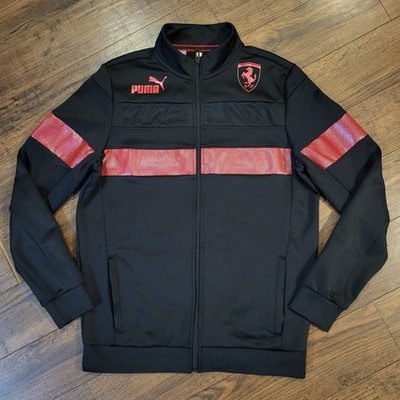 Puma x Scuderia Ferrari Metal Energy Race Jacket Mens M Black Red Formula 1 F1