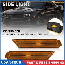 Side Marker Light For 2010-15 Chevrolet Camaro Front Left Right Amber Housings Side Marker Light For 2010-15 Chevrolet Camaro Front Left Right Amber Housings
