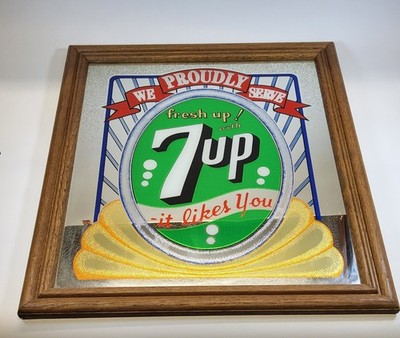 Vintage 7 Up Mirror Sign
