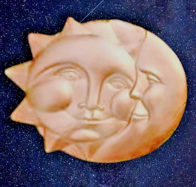 Eclipse mold plaster cement plastic sun moon casting mould 12'' x 1/2'' Thick
