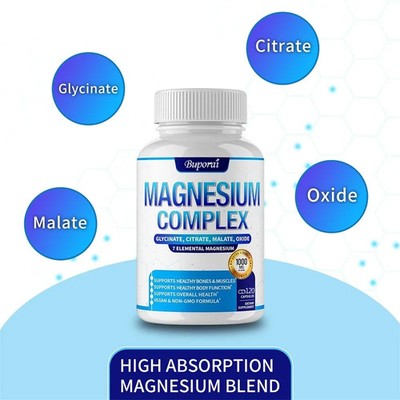 Magnesium Complex 240pcs,Relaxation,Supports Muscle,Bone & Heart Health,Immunity