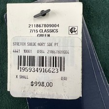 POLO RALPH LAUREN Goat Suede Skinny Pants Women's Size XS Forest Green