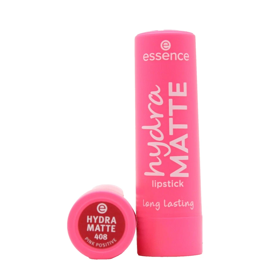 2x essence hydra MATTE Lipstick Lippenstift matt 408 Pink Positive 3,5g - NEU