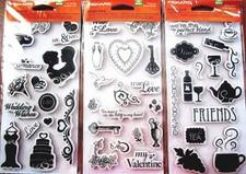 3 Packs of Fiskars Cling Rubber Stamp Sets True Love Big Day  Perfect Blend NEW