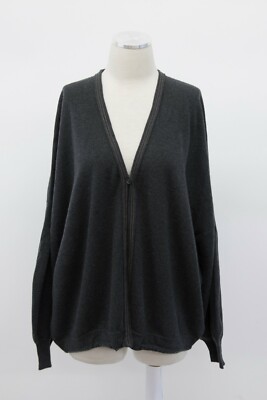 NWT$3995 Brunello Cucinelli Women 100% Cashmere Cardigan W/Monili Beading M A191