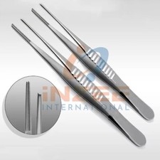 DeBakey Atraumatic Tissue Forceps 2PCS 8" Straight, 2.5 mm wide Tips Surgical