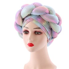 African Turban Women Head Wrap Braids Cap Headwear Nigerian Headtie Wedding Hat