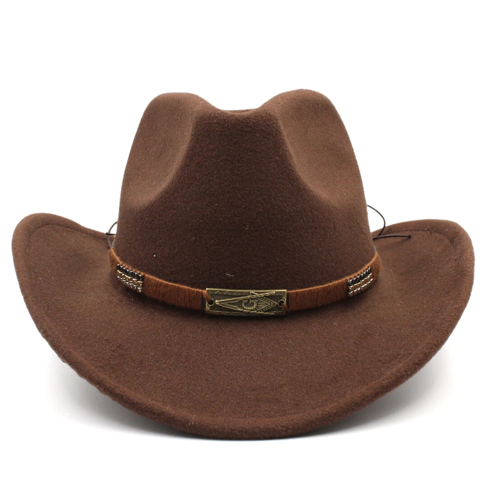 Sombrero de vaquero occidental junior ala ancha vaquera gorra de montar para niños niños y niñas Foto 3 de 4