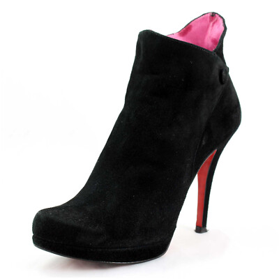 Buffalo High Heels Gr. 40 Stiefeletten Plateau Samt (#3816)