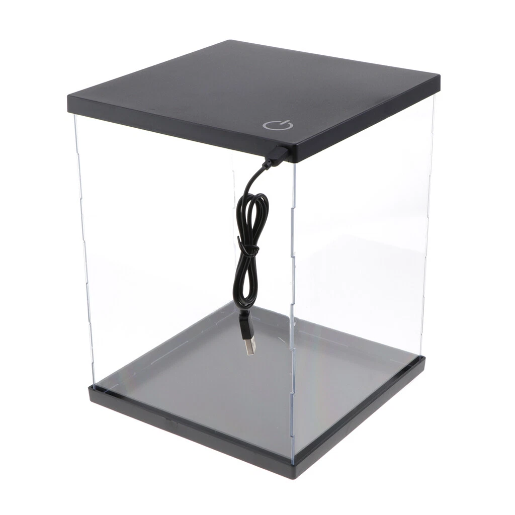 Clear Acrylic Display Case Model Display Case Self Assembly with Lights
