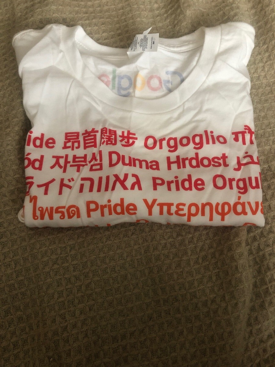 T-shirt Google Gay Pride - Taille M Femme - Blanc #prideforeveryone - Neuf Avec Petits Défauts