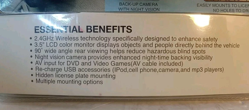2007 Winplus Vehicle Back-up Camera Wireless System (202791) NEW UNOPENED - Image 3 of 4