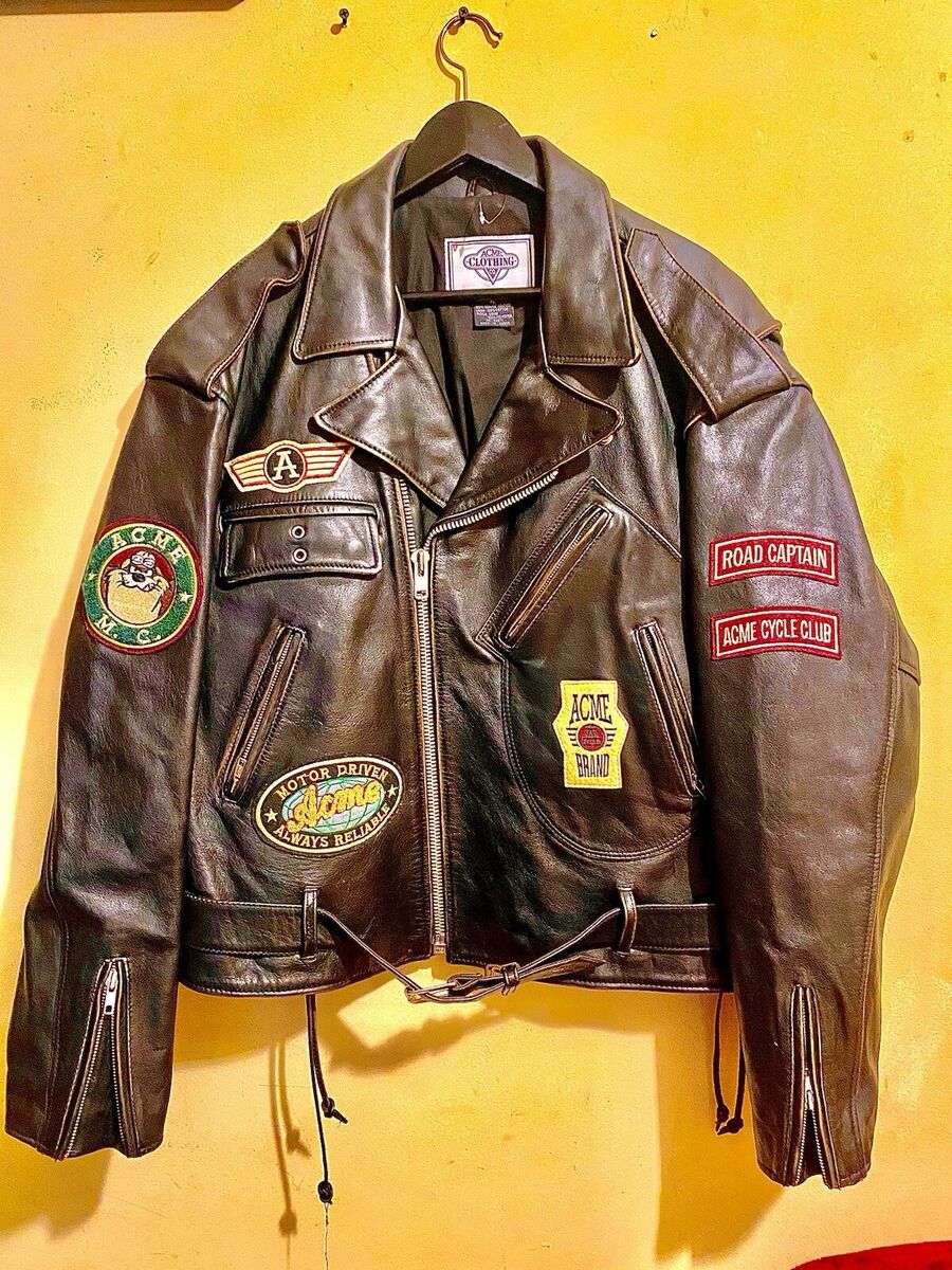 VINTAGE RARE ACME CLOTHING CO. TAZ LEATHER BRANDO MOTORCYCLE VINTAGE RARE ACME CLOTHING CO. TAZ LEATHER BRANDO MOTORCYCLE