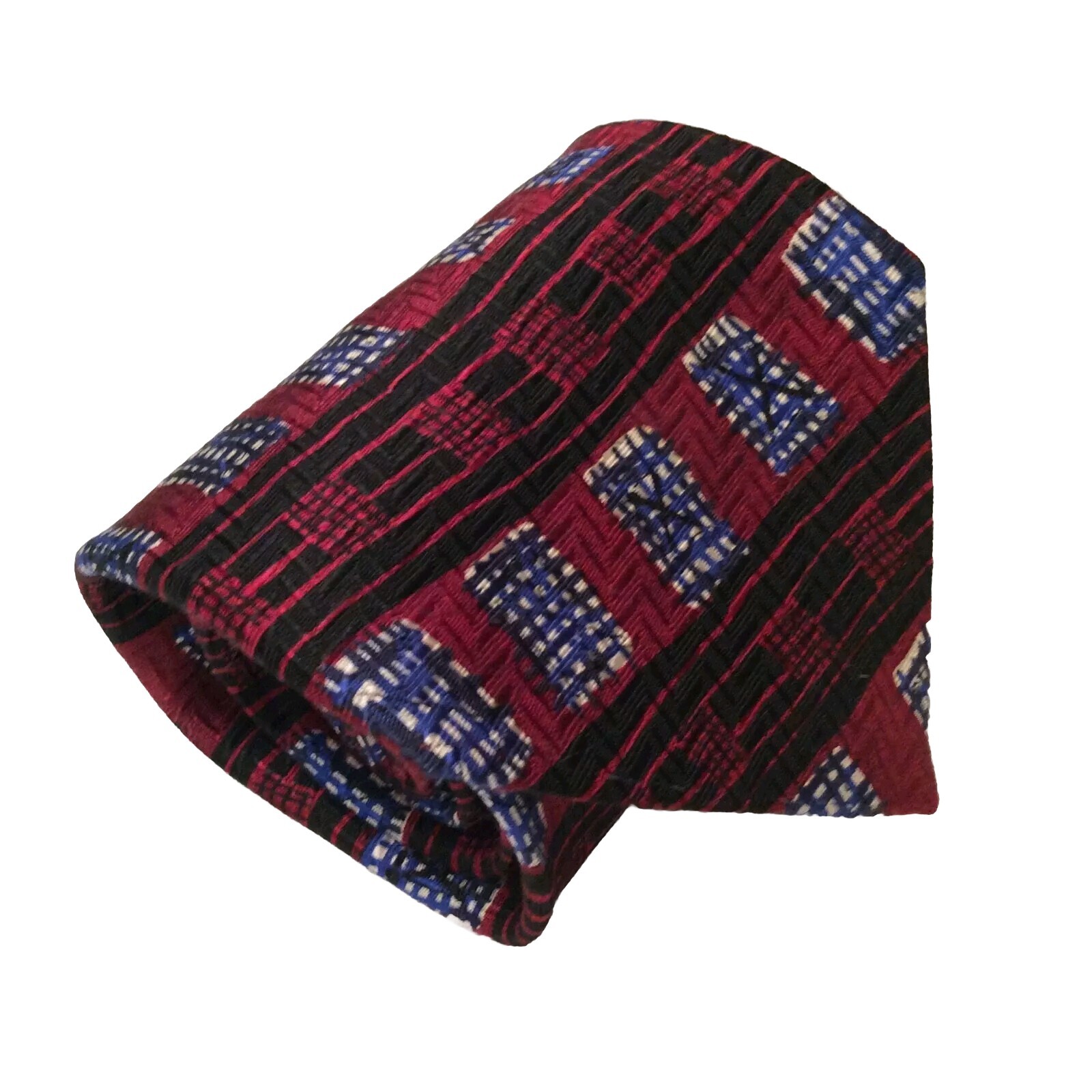 Robert Talbott Studio Necktie Red Geometric Silk … - image 1