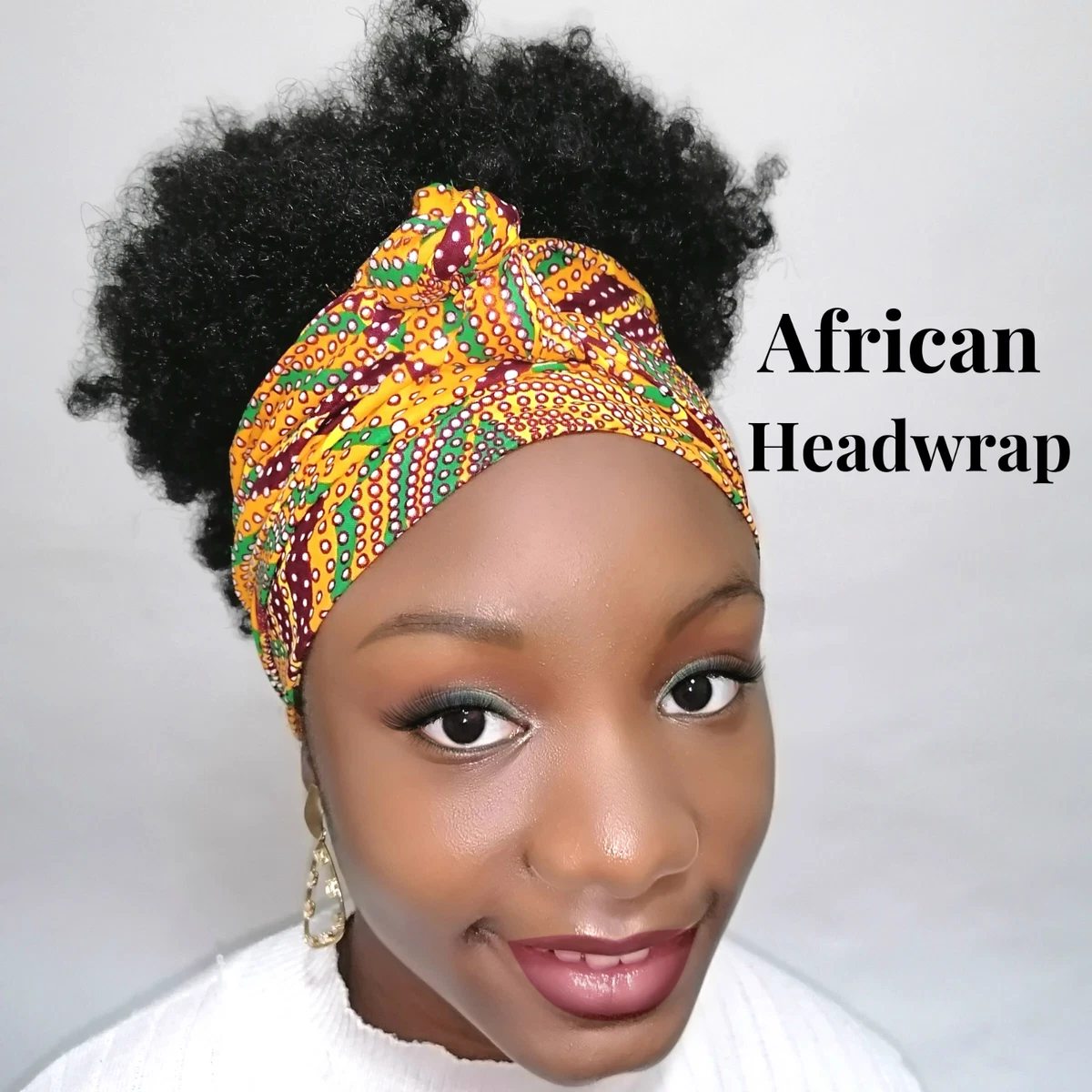 Tying an african shop head scarf