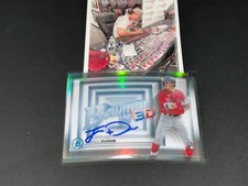 Jarren Duran Boston Red Sox Auto Signed 2022 Bowman in 3D