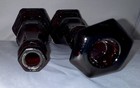 Pair - Avon 1876 Cape Cod Ruby Red Glass Candlestick Holders - Empty/Lid Missing — photo 2