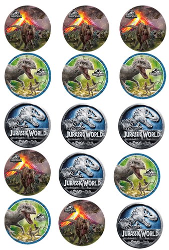 7.5" Personalised Dinosaur World edible icing Round Cake Topper Pre-Cut - 第 8/8 張圖片