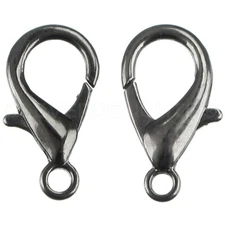 Lobster Clasps - 21x12mm - Gunmetal Color - Connector 100 1000 - 13/16"