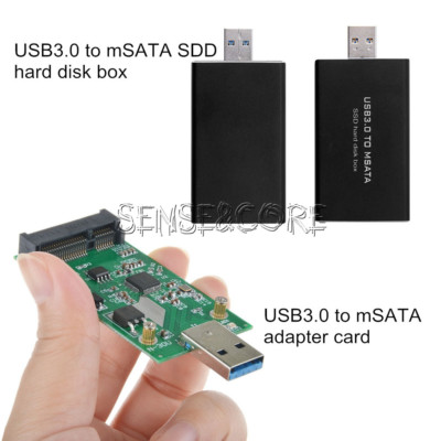 USB 3.0 to Mini PCIE mSATA SSD Hard Disk Box External Converter Data Adapter