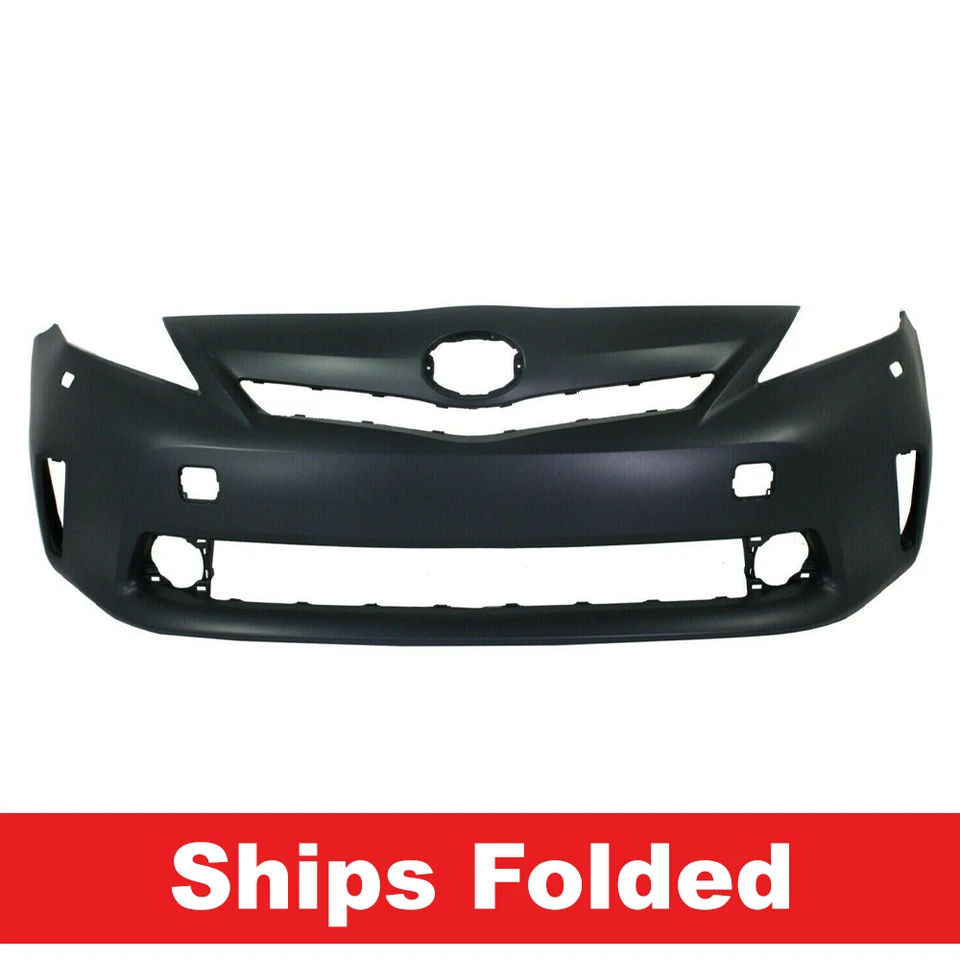 New Front Bumper Cover For 2012-2014 Toyota Prius V W/ LED Lights TO1000390 - Image 2 of 4