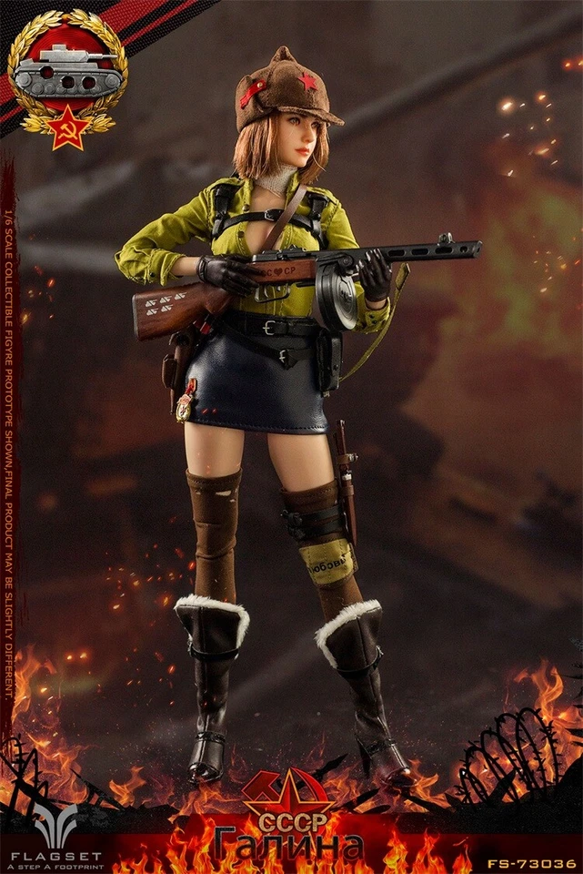 FLAGSET FS73036 1/6 CCCP Red Alert Soviet Tank Lieutenant Galina Action Figure - Image 2 of 4