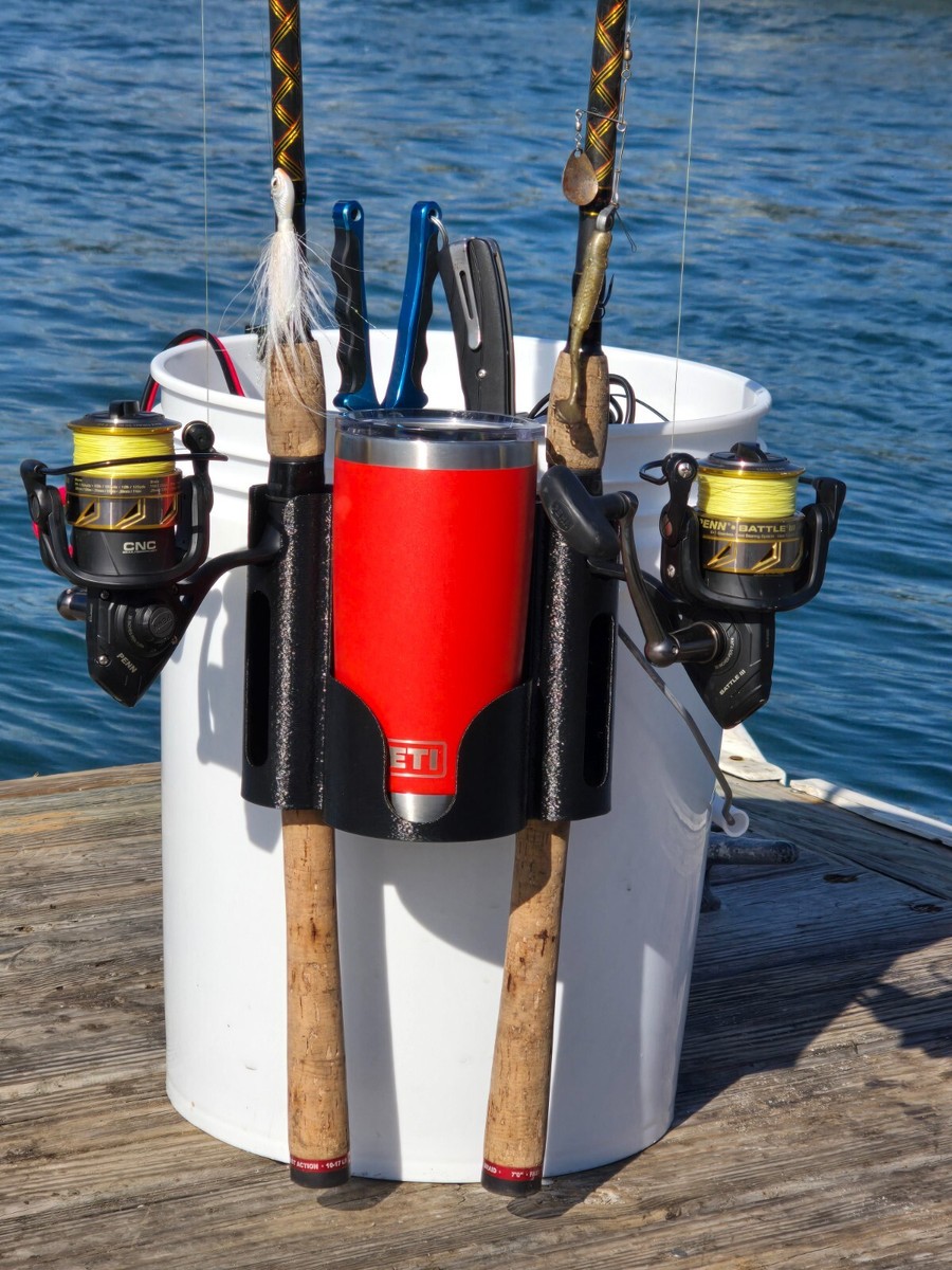 fishing rod cup holder Pontoon Rail Double and with Tool Organizer No-Tool Install Choose between our Universal 1 SFP Narrow Track Cup Holder