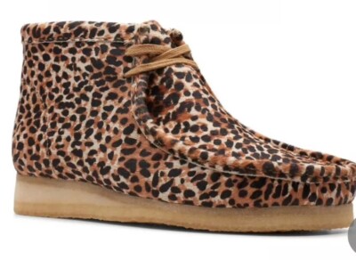clarks animal print wallabee