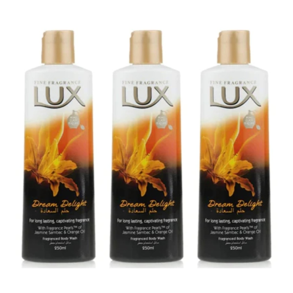 LUX Dream Delight Shower Gel w/ Jasmine Sambac Orange Oil, 250ml