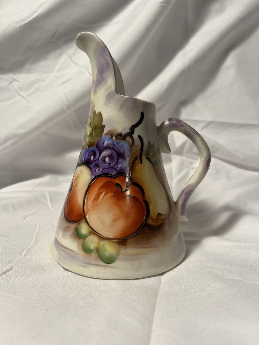 VINTAGE UCAGCO CHINA FRUIT DESIGN OPEN SUGAR & CREAMER MADE IN