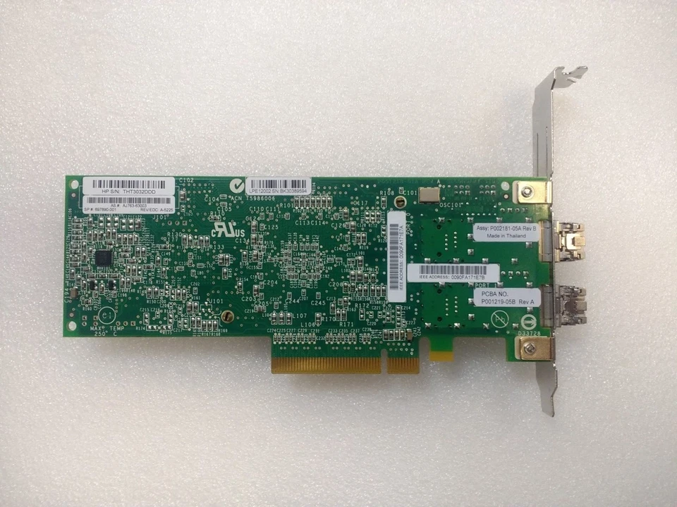 HP AJ763B 697890-001 AJ763-63003 82E 8GB PCI-E Dual Port Adapter with 2 x AJ718A - Image 3 of 4