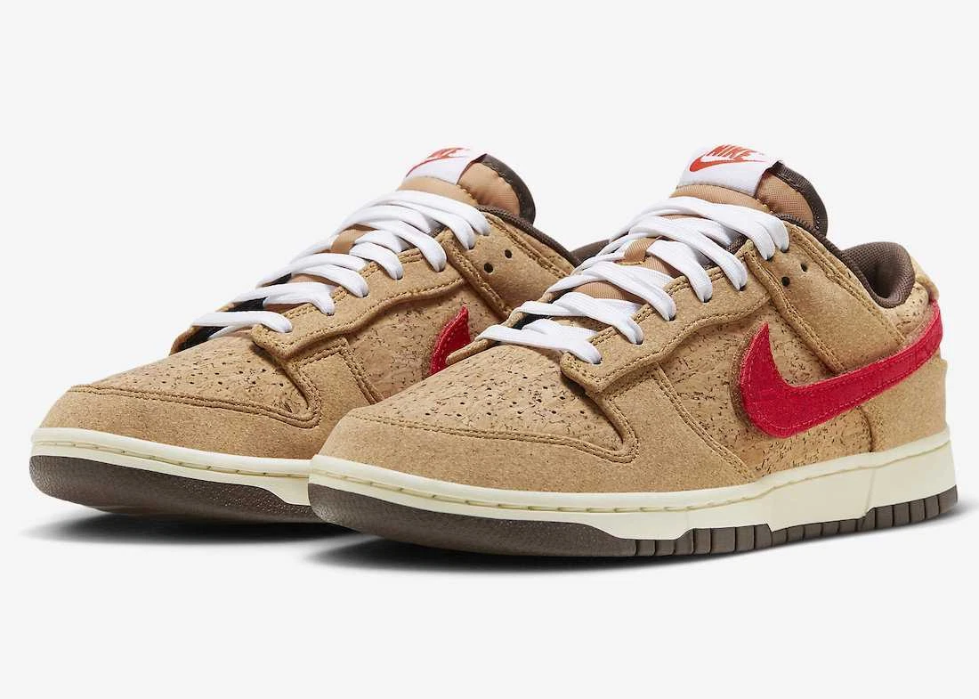 FN0317-121 CLOT × Nike Dunk Low SP Cork Natural Flax Coconut Milk Baroque Brown