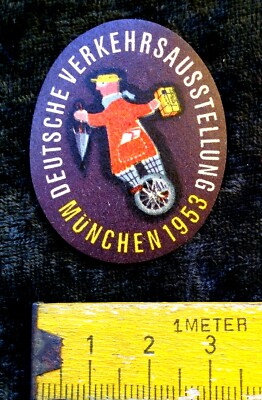 alte Reklame Siegelmarke,Vignette,Deutsche Verkehrs Ausstellung München 1953