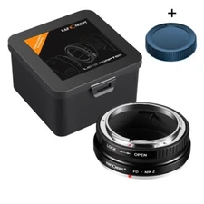 K&F Concept FD-NIK Z lens adapter for Canon FD lens to Nikon Z with rear cap