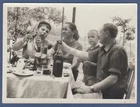 Handsome men and women drinking champagne Soviet Vintage Photo USSR