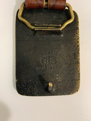 Vintage Ridel International Inc.Award For Safety Achievement Leath. Belt /Buckle - Picture 7 of 11