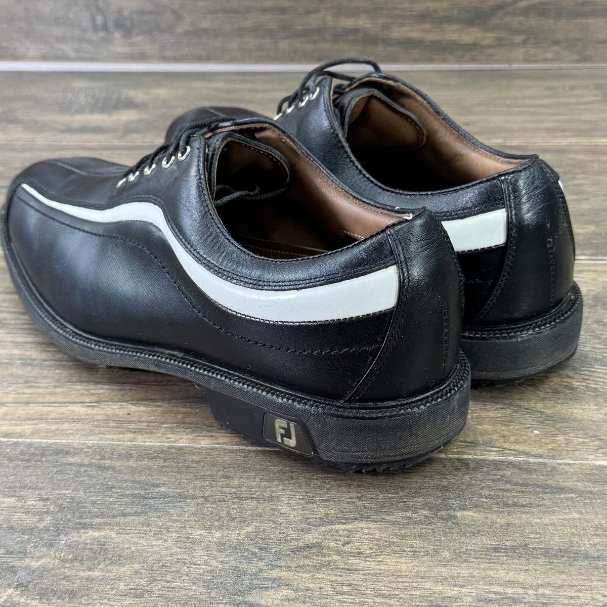Footjoy Icon Golf Shoes Mens 12 M Black Leather Optiflex Split Toe