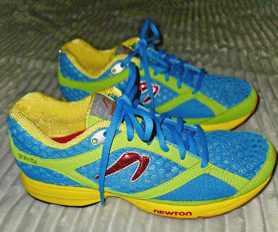 Newton Gravity Running Shoe Women 8 Yellow Blue 000212