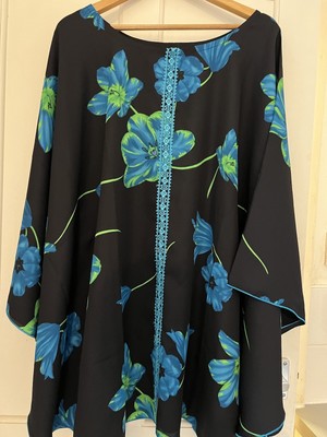 Kaftan Top / Dress African Ankara Infinity print dress size Uk 18/20