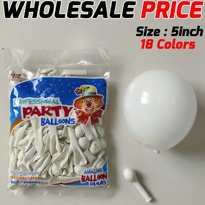 5'' Zoll kleine Latexballons GROSSHANDEL Party Geburtstag 100 Stück Hochzeit Deko