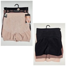 MARILYN MONROE 3 Pack Women's M L XL Seamless SHAPING SHORTS Black Brown Beige