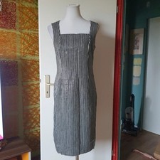 Schwarz Weiß kariertes Etuikleid Elegant Party quadratisch, Jaeger, 38