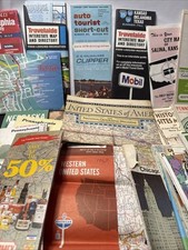 Huge Vintage Road Map Lot Of 100 All US With ...