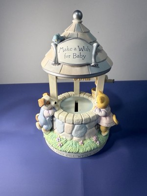 2005 Hallmark Keepsake Jack and Jill Wishing Well Coin Bank Make a Wish for Baby