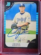 2005 Bowman Draft Picks #BDP65 Cesar Ramos First Year Rookie Auto Padres RC
