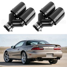 Carbon Fiber 2.5 Inlet 4 Outlet Dual Exhaust Pipe For Chevrolet Camaro 93-2002
