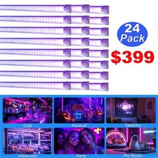 48 inch LED UV Black Light Bar Fixture Ultraviolet Led Tube Light for DJ Party