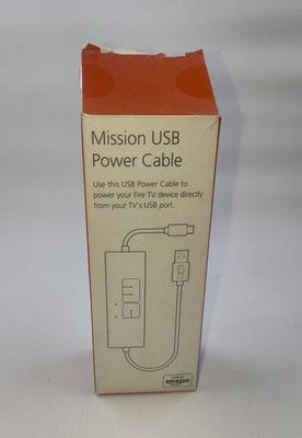 Mission Cables USB Power Cable for Amazon Fire TV, Micro-USB, Battery Storage