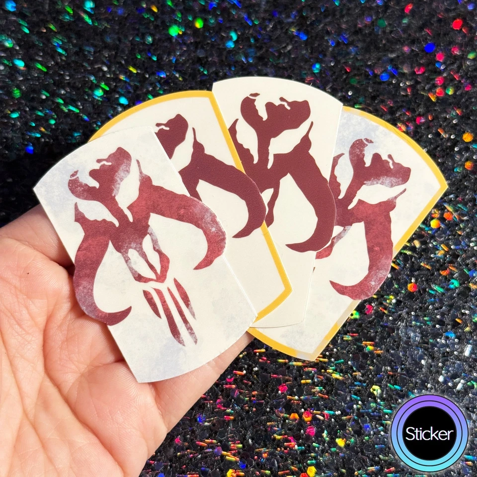 Boba Fett Armor Sticker, Mythosaur Symbol, Star Wars Bounty Hunter Sticker
