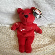 Salvino's Bammers Sergei Fedorov 91 Red Plush Bear 1999 Ages 3-11 Years